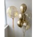 Μπαλόνια Χρυσά με Διάφανο και Χρυσά Κομφετί